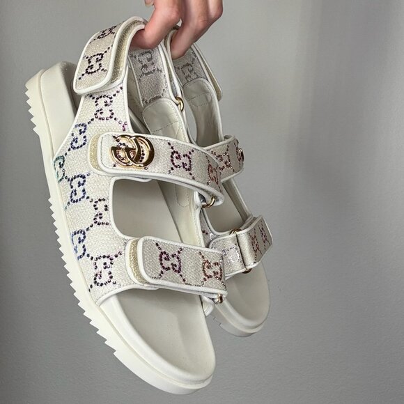 Gucci Crystal Dad Sandals - Picture 2 of 6